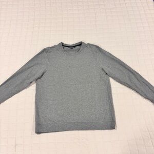 Free Fly Men's Bamboo Lightweight Fleece Crew Heather Gray Large Soft